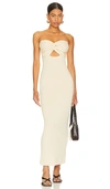 Sndys Maia Maxi Dress In Beige