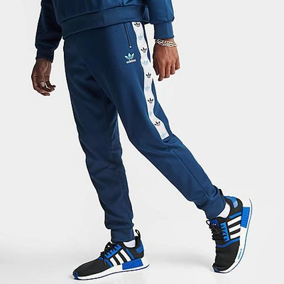 Adidas Originals Adidas Men's Originals Mono Tape Jogger Pants In Mystery Blue