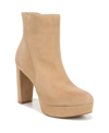 Naturalizer Flavio Platform Ankle Booties In Bamboo Tan Suede