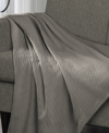 Superior Diamond Pattern All Season Woven Cotton Blanket, California King In Grey