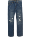 RING OF FIRE BIG BOYS RIP AND REPAIR STRAIGHT RELAXED FIT DENIM PANTS