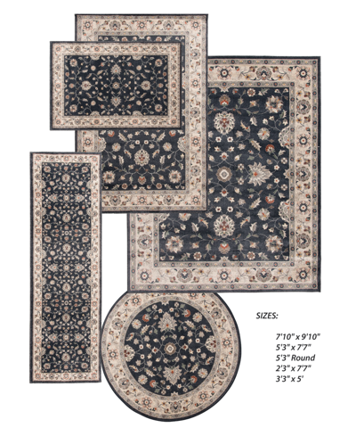 Km Home Acuity Aty-7203 Area Rug Set, 5 Piece In Blue