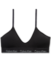 Calvin Klein Modern Seamless Naturals Lightly Lined Triangle Bralette Qf7093 In Black