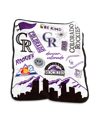 Logo Brands Colorado Rockies 50'' X 60'' Native Raschel Plush Throw Blanket In Multi