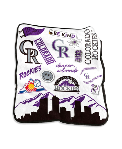 Logo Brands Colorado Rockies 50'' X 60'' Native Raschel Plush Throw Blanket In Multi