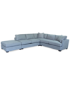 FURNITURE NIGHTFORD 143" 4-PC. FABRIC L SECTIONAL, CREATED FOR MACY'S