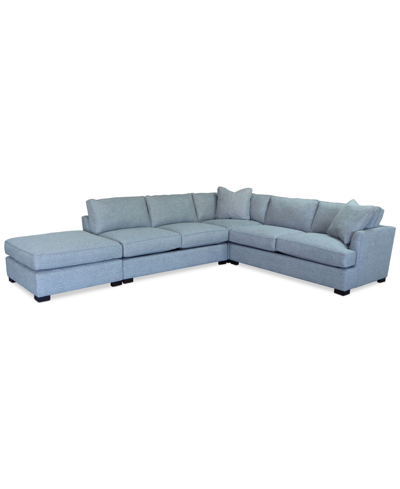 Furniture Nightford 143" 4-pc. Fabric L Sectional, Created For Macy's In Granite
