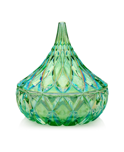 Godinger Candy Dish, Green Iridescent Hershey's Kiss