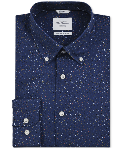 Ben Sherman Men's Slim-fit Textured Shirt In Navy