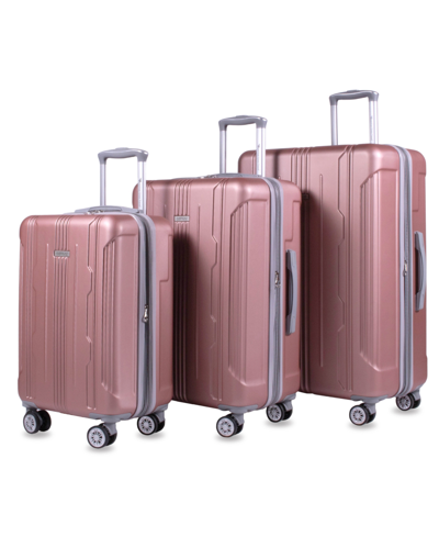 American Green Travel Santa Cruz 3-pieces Set Luggage In Rose Gold