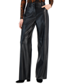 HUGO WOMEN'S FAUX-LEATHER LOGO-EMBOSSED PANTS