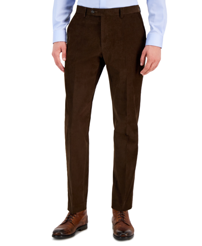 Tommy Hilfiger Men's Modern-fit Solid Corduroy Pants In Brown