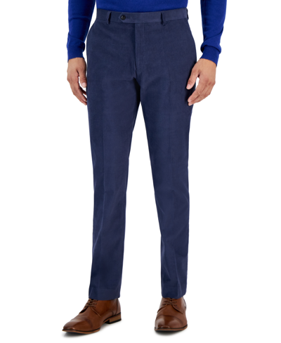 Tommy Hilfiger Men's Modern-fit Solid Corduroy Pants In Blue