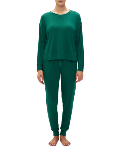 Gap Body Women's 2-pc. Long-sleeve Jogger Pajamas Set In Apple Green