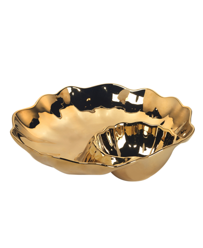 Certified International Gold-silver Tone Coast Chip Dip