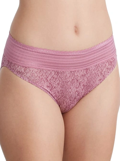 Warner's No Pinching. No Problems. Hi-cut Brief In Lattice,orchid