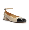 AREZZO WOMEN'S CHLOE ANKLE STRAP LOW BLOCK HEEL PUMPS