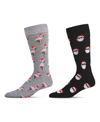 MEMOI MEN'S CHRISTMAS HOLIDAY PAIR NOVELTY SOCKS, PACK OF 2