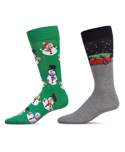 MEMOI MEN'S CHRISTMAS HOLIDAY PAIR NOVELTY SOCKS, PACK OF 2