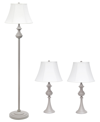 ALL THE RAGES LALIA HOME PERENNIAL VALLETTA 3 PIECE METAL LAMP SET