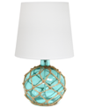 ALL THE RAGES LALIA HOME MARITIME 14.75" COLORED GLASS ROPE TABLE LAMP