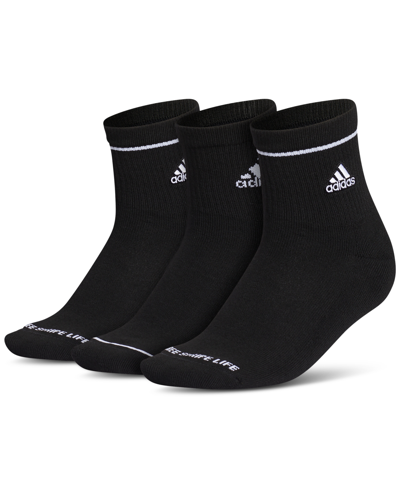 Adidas Originals Women's 3-pk. Cushioned Sport 2.0 High Quarter Socks In Black