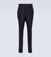 Prada Mohair And Wool Slim Pants In Blue