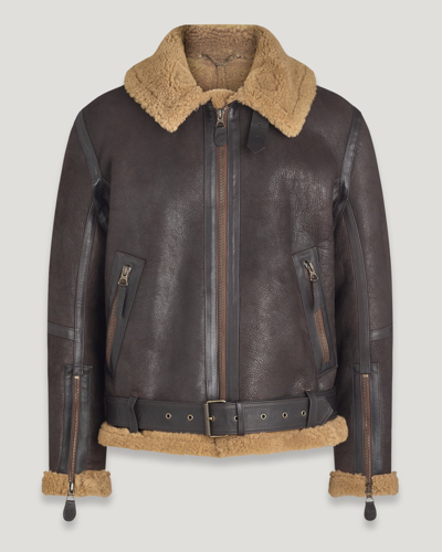 Belstaff Wilder Jacket In Ebony/dark Sandstone