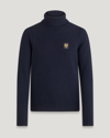 Belstaff Watch Rollneck Jumper In Dark Ink