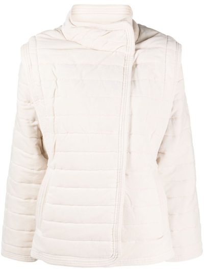 Isabel Marant Étoile Areta Puffer Gilet In Neutrals