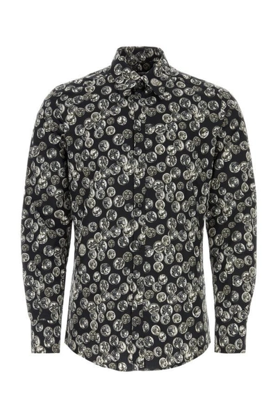 Dolce & Gabbana Coin Printed Buttoned Shirt In Multicolor