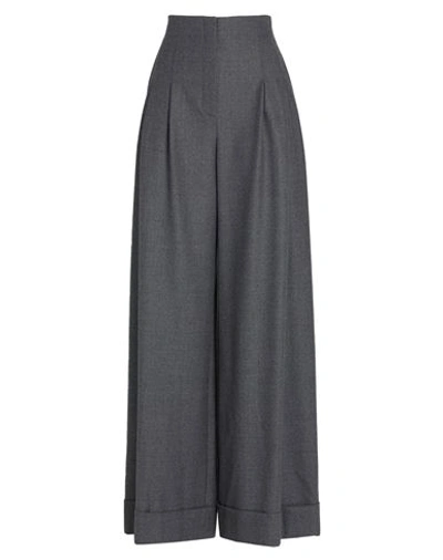 Alberta Ferretti Woman Pants Grey Size 2 Virgin Wool, Elastane In Grey