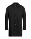 Officina 36 Man Coat Black Size 40 Polyester, Cotton