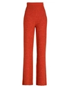 Off-white Woman Pants Orange Size 4 Viscose, Polyamide, Wool, Cashmere, Elastane