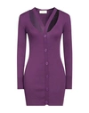 Vicolo Woman Mini Dress Purple Size Onesize Viscose, Polyester