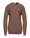 Irish Crone Man Sweater Brown Size Xxl Virgin Wool