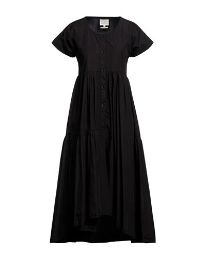 Alessia Santi Woman Midi Dress Black Size 2 Cotton