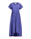 Alessia Santi Woman Midi Dress Purple Size 6 Cotton