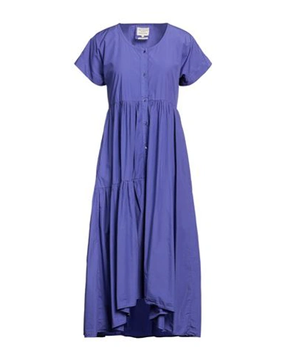 Alessia Santi Woman Midi Dress Purple Size 6 Cotton