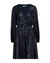 Manuel Ritz Woman Short Dress Midnight Blue Size 6 Polyester In Blue