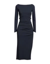 Chiara Boni La Petite Robe Woman Midi Dress Midnight Blue Size 8 Polyamide, Elastane