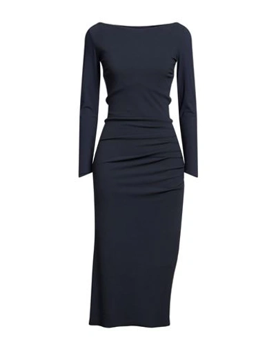 Chiara Boni La Petite Robe Woman Midi Dress Midnight Blue Size 8 Polyamide, Elastane