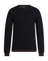 Alpha Studio Man Sweater Midnight Blue Size 44 Merino Wool