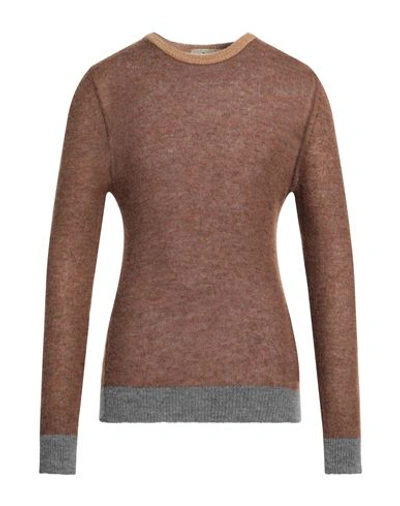 Irish Crone Man Sweater Brown Size Xl Polyamide, Acrylic, Wool, Viscose