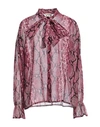 Pink Memories Woman Shirt Fuchsia Size 6 Polyester In Pink