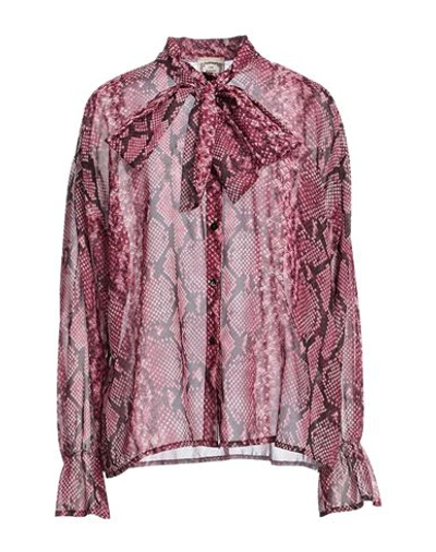 Pink Memories Woman Shirt Fuchsia Size 6 Polyester
