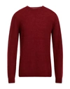 Irish Crone Man Sweater Brick Red Size S Alpaca Wool, Polyamide, Wool