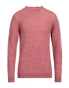 Irish Crone Man Sweater Pastel Pink Size L Alpaca Wool, Polyamide, Wool