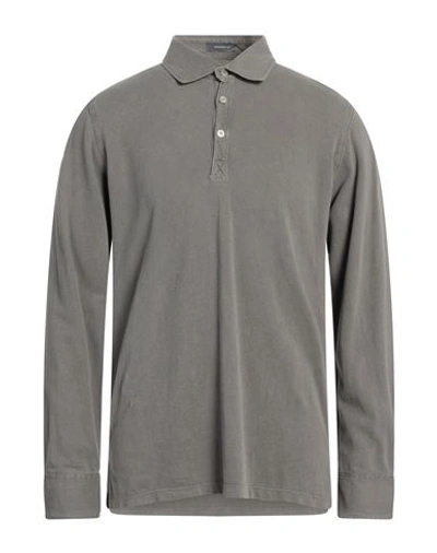 Rossopuro Man Polo Shirt Dove Grey Size 6 Cotton
