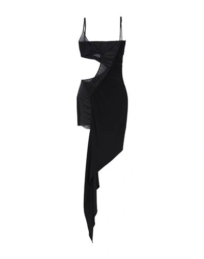 Mugler Woman Mini Dress Black Size 6 Viscose, Elastane, Polyamide